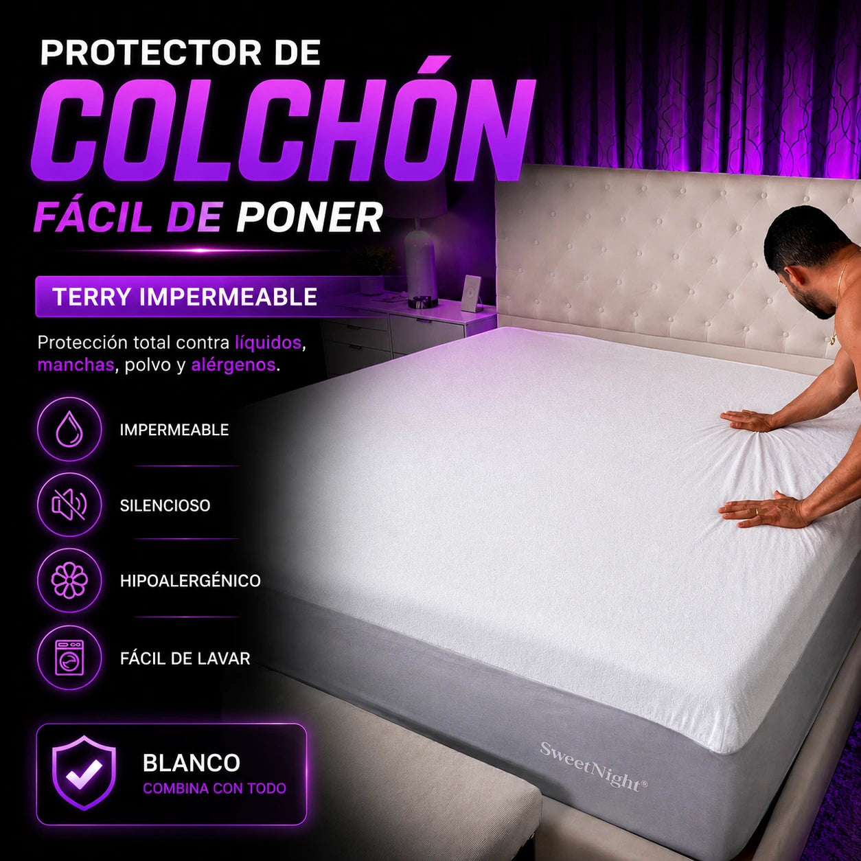 PROTECTOR COLCHÓN ANTIDERRAMES