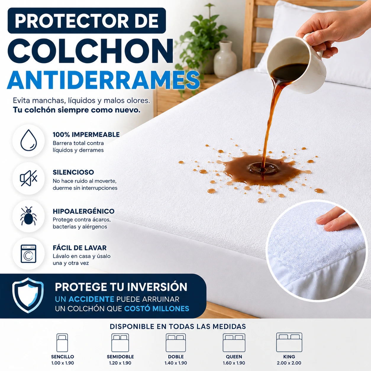 Protector Colchón Antiderrames