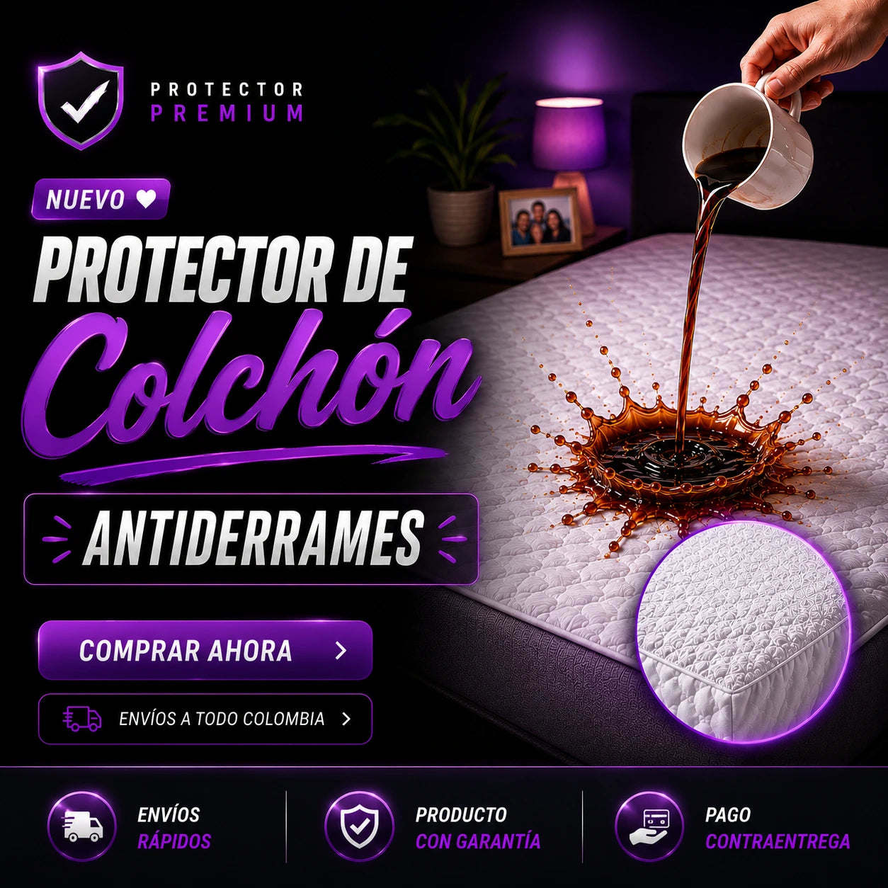 PROTECTOR COLCHÓN ANTIDERRAMES
