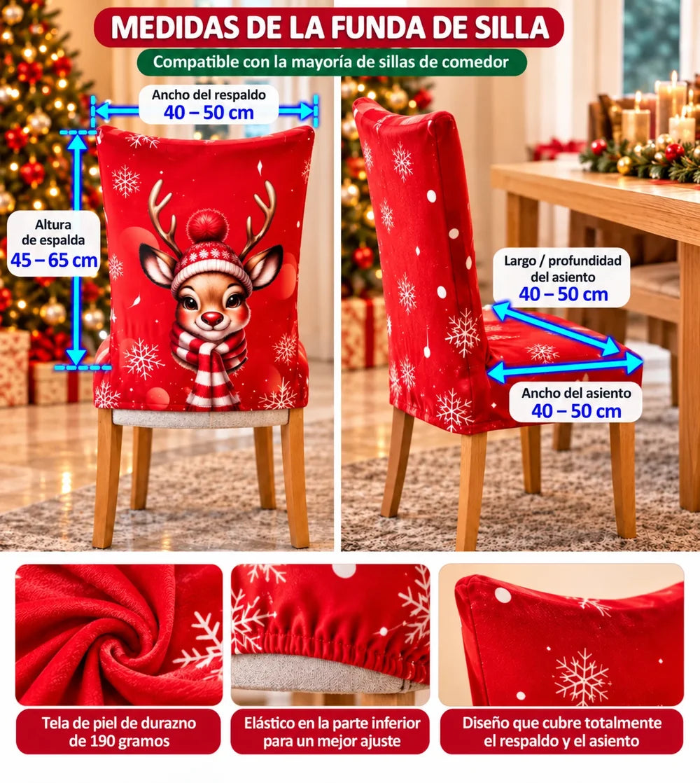 Medidas de la funda: altura de espalda 45 a 65 cm, ancho del respaldo 40 a 50 cm, ancho y fondo del asiento 40 a 50 cm